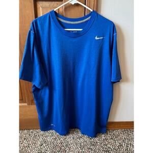 Nike Pro DRI-FIT Fitted Shirt Men’s XL Blue Stretch Short Sleeve